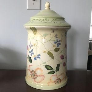 Hand painted ceramic cookie jar kitchen decor L